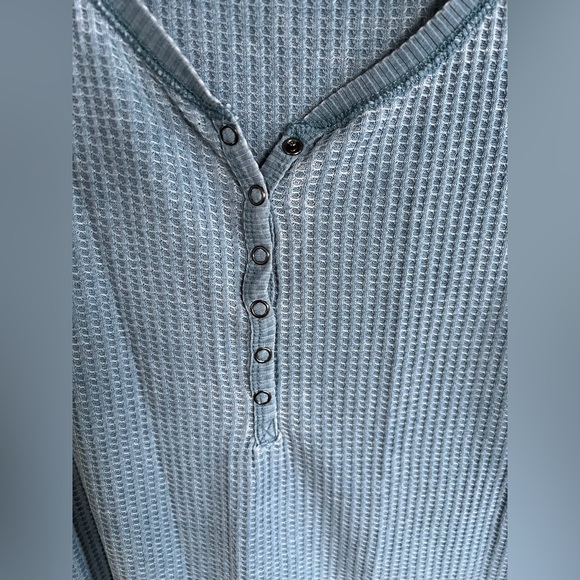 Seven7 Blue Ribbed Knit Top - Picture 3 of 8